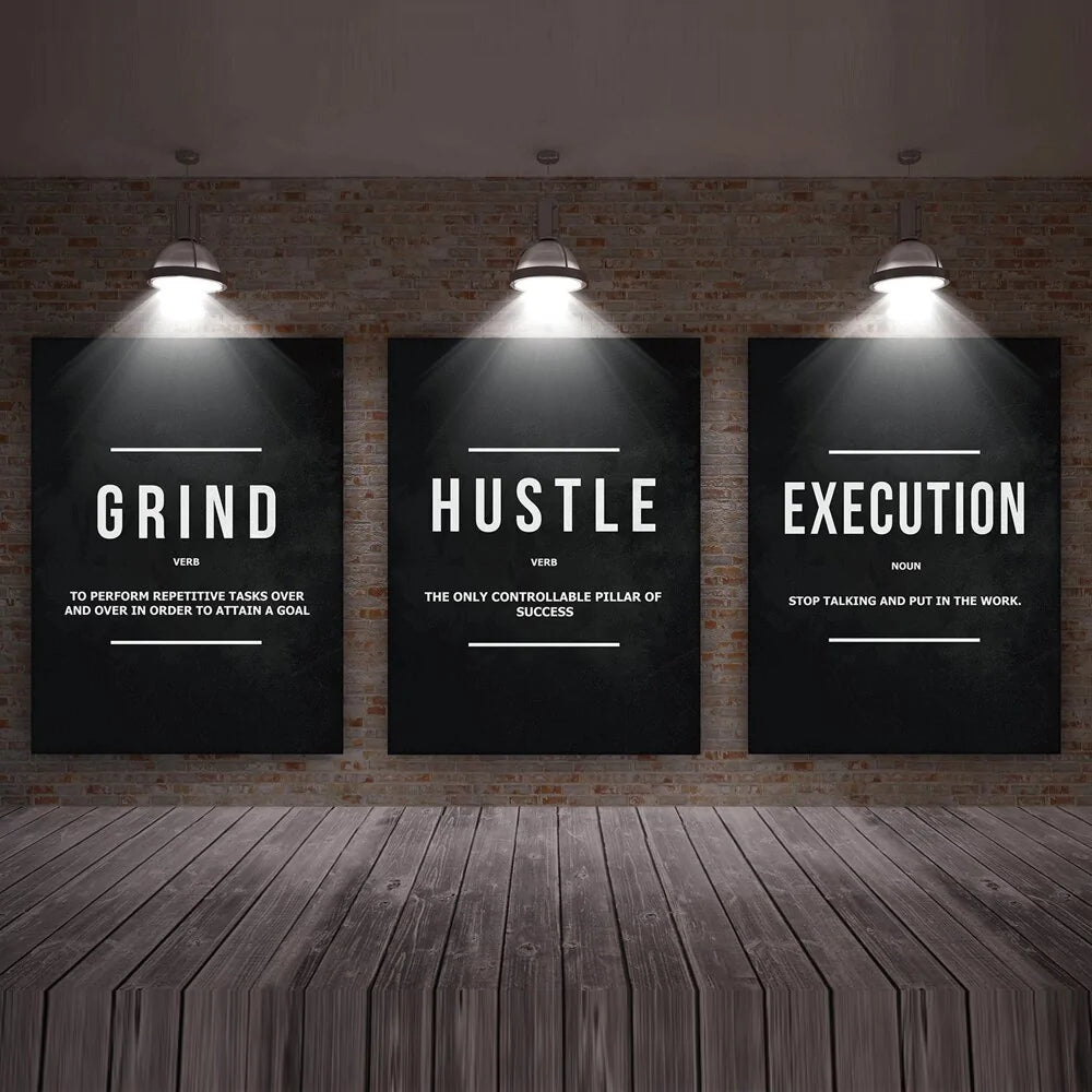 Motivation Execution Wall Canvas
