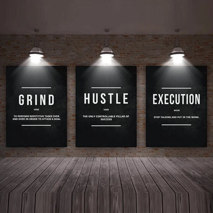 Motivation Execution Wall Canvas