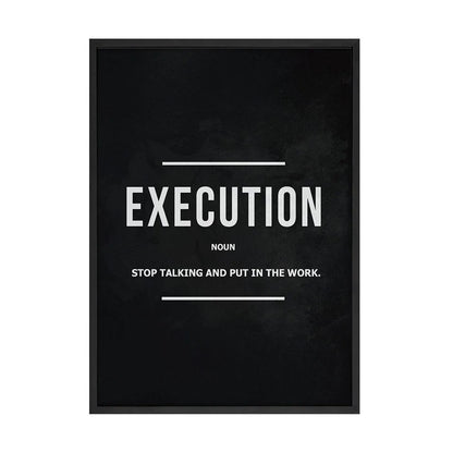 Motivation Execution Wall Canvas