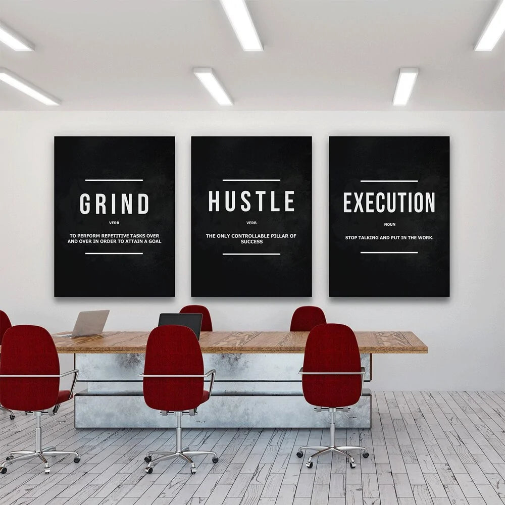 Motivation Execution Wall Canvas